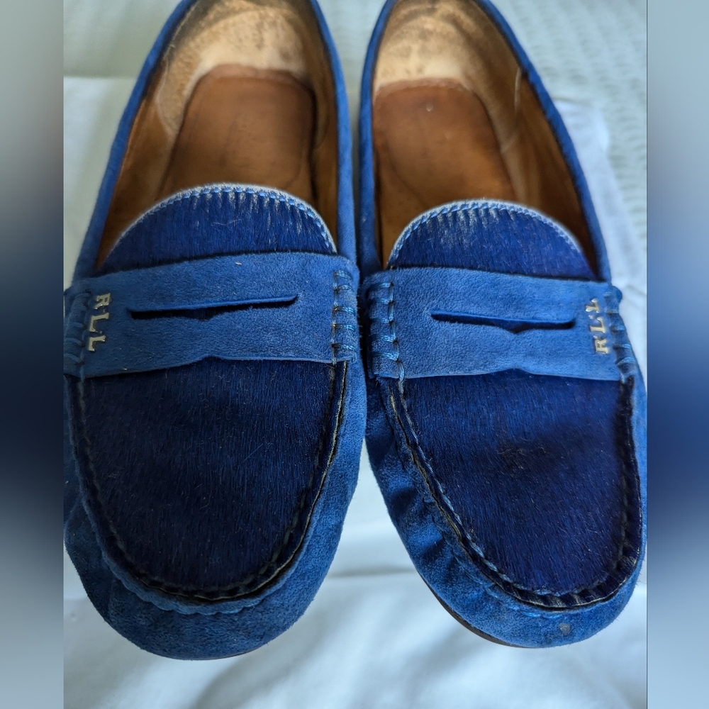Lauren Ralph Lauren Driving Moc Loafer royal blue size 8
